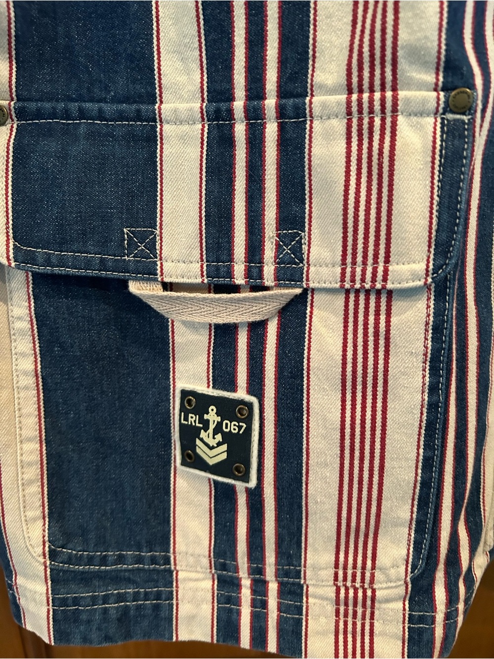 Lauren Jeans Company Striped Jacket in Navy, White & Red - Picture 3 of 7